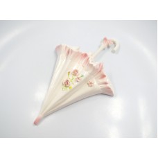 White & Pink Umbrella with Rose Flowers Design Wall Pocket   123297961474